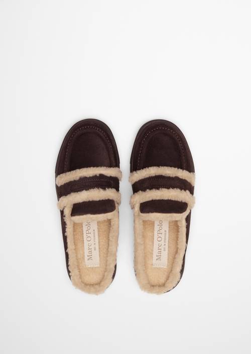 Sabot modèle Kara Burnt Coffee en vue de dessus