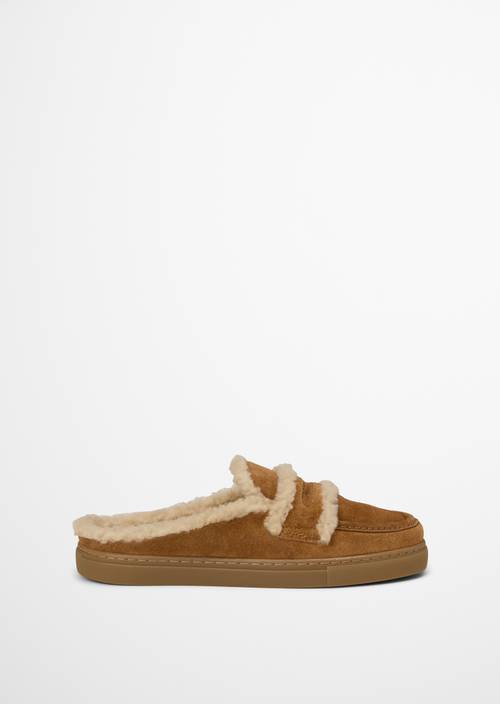 Sabot modèle Kara Pure Camel vue extérieure de la chaussure droite