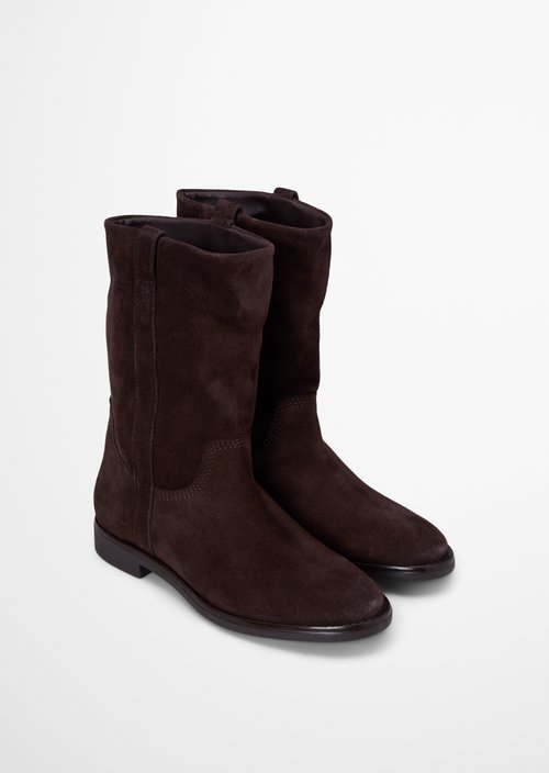 Mid-Calf Boots, Wendy Style — Burnt Coffee
