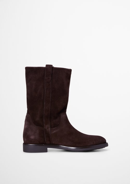 Mid-Calf Boots, Wendy Style — Burnt Coffee