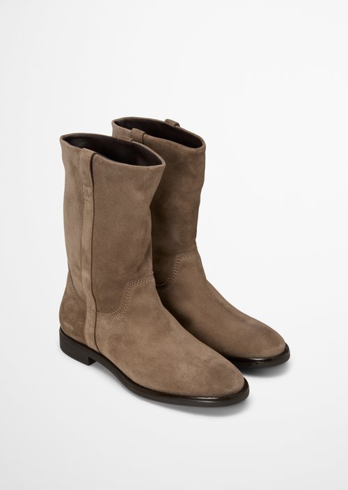 Mid-Calf Boots, Wendy Style — Faded Brown