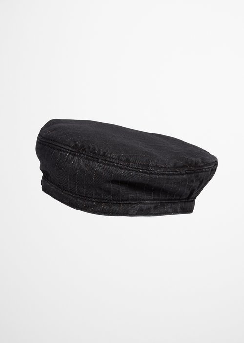 Pinstriped Cap — Dark Grey