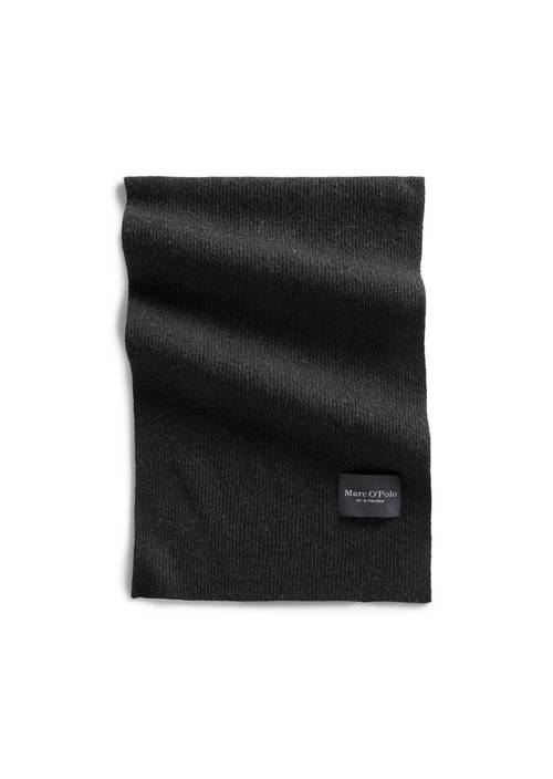 gebreide sjaal Dark Grey Melange in vooraanzicht