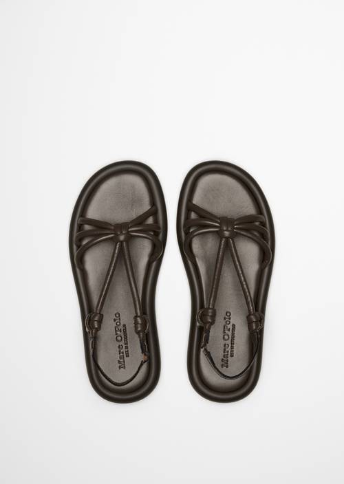 Sandal model Beatrice Mossy Earth in top view