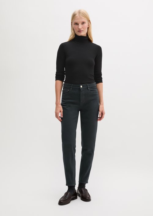 Mala Slim Cropped Jeans — Broken Graphite