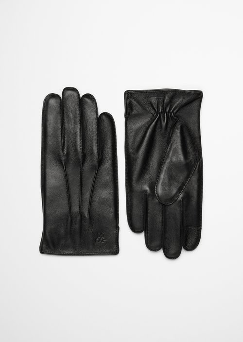 Leather gloves — Black