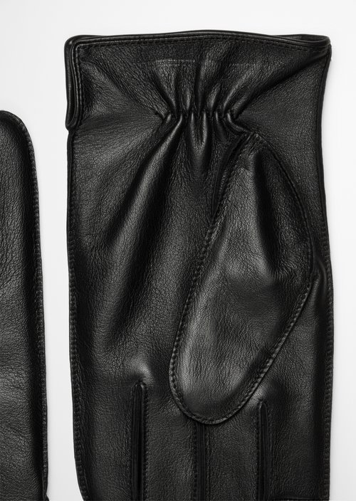 Leather gloves — Black