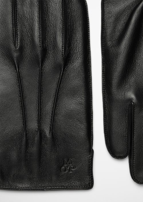 Leather gloves — Black