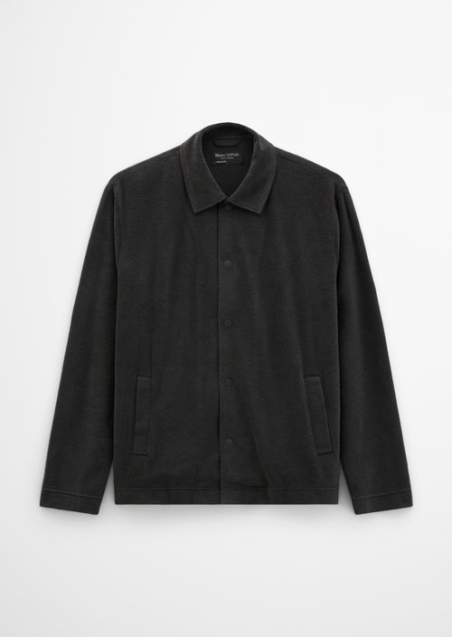 Regular-Fit Terry Cloth Overshirt — Broken Graphite