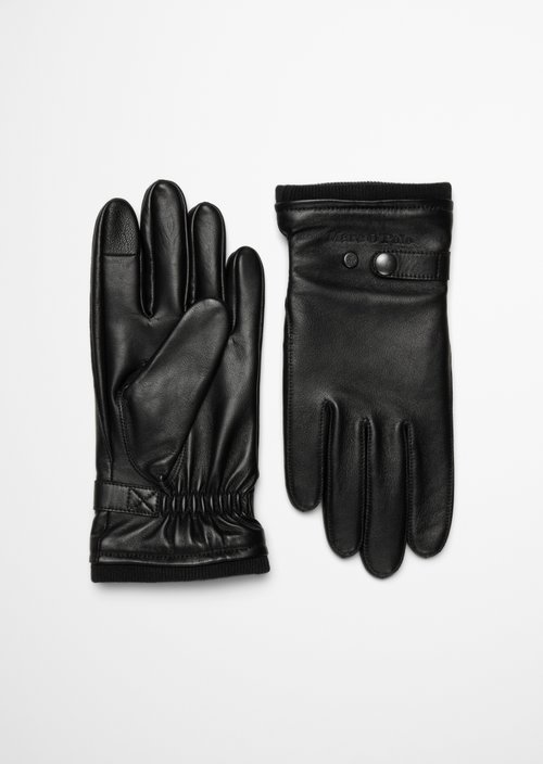 Leather gloves — Black