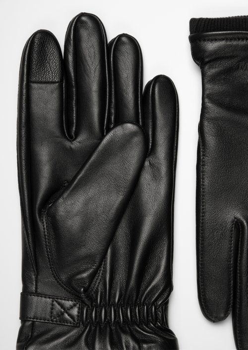 Leather gloves — Black