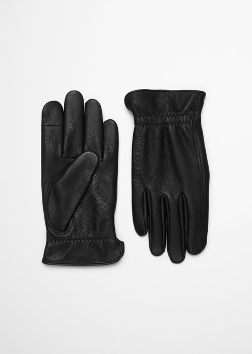 Leather gloves — Black