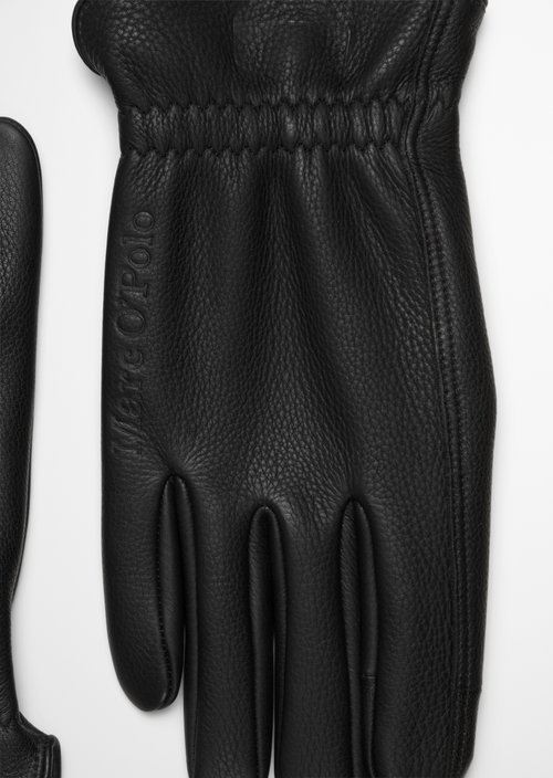 Leather gloves — Black