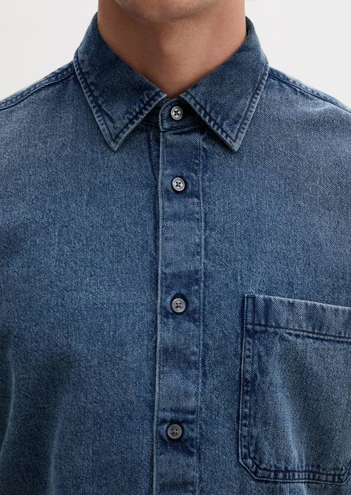 Jeanshemd regular Dark Blue in Detailansicht
