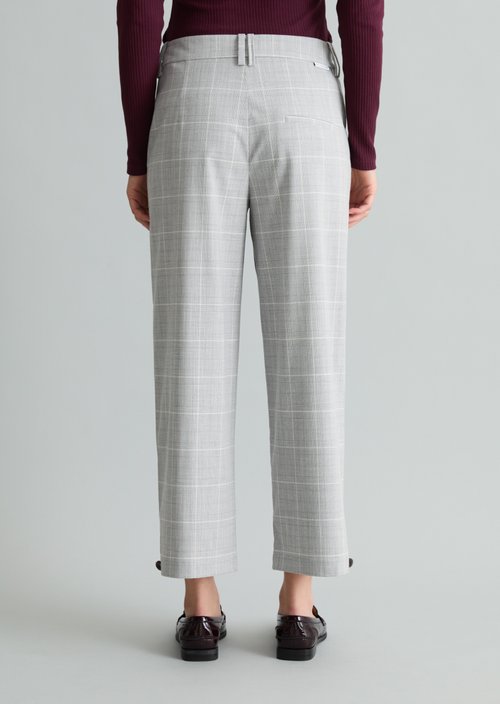 Regular-fit checkered pants — Light Grey