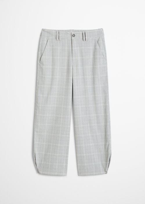 Regular-fit checkered pants — Light Grey