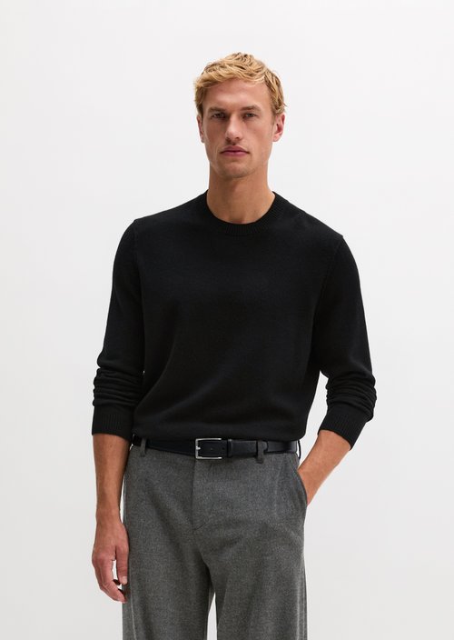 Regular-fit sweater — Black