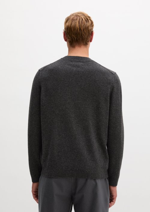 Regular-fit sweater — Dark Grey Melange