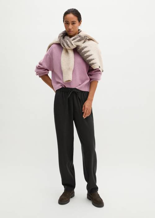 Regular-fit jogger-style pants Broken Graphite in front view
