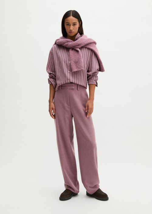 Regular-Fit Tailored Pants — Gentle Mauve