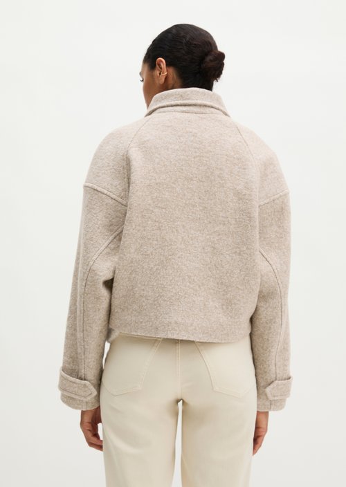 Cropped outdoor jacket — Light Stone Melange