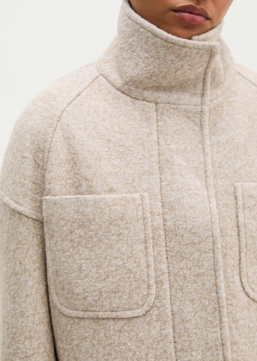 Cropped outdoor jacket — Light Stone Melange