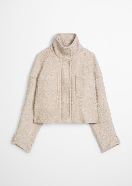 Cropped outdoor jacket — Light Stone Melange