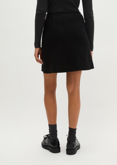 Regular-Fit Mini Wrap Skirt — Black