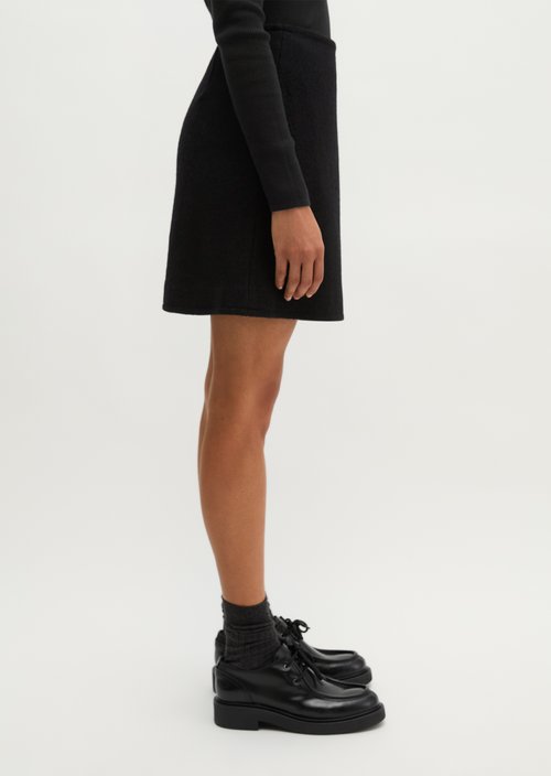 Regular-Fit Mini Wrap Skirt — Black