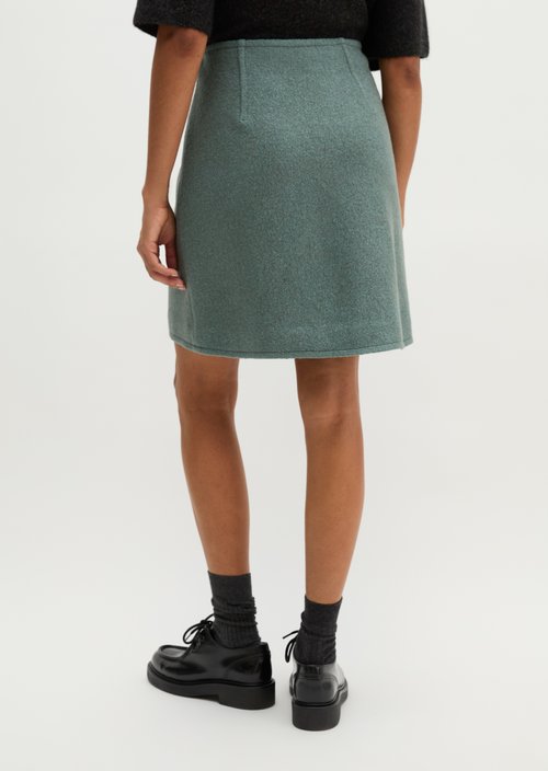 Regular-Fit Mini Wrap Skirt — Foggy Blue