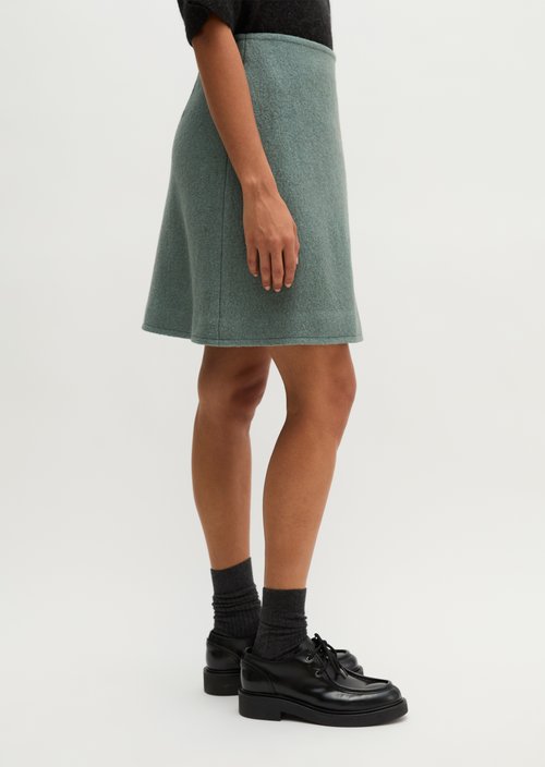 Regular-Fit Mini Wrap Skirt — Foggy Blue