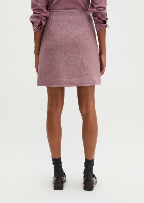 Regular-Fit Mini Wrap Skirt — Gentle Mauve