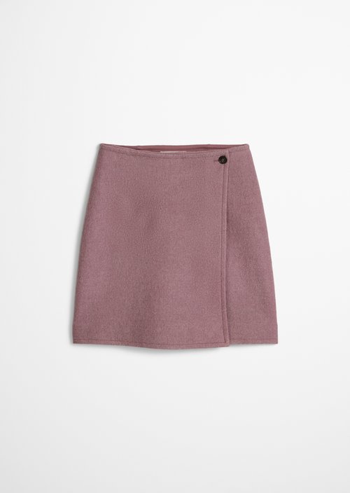 Regular-Fit Mini Wrap Skirt — Gentle Mauve