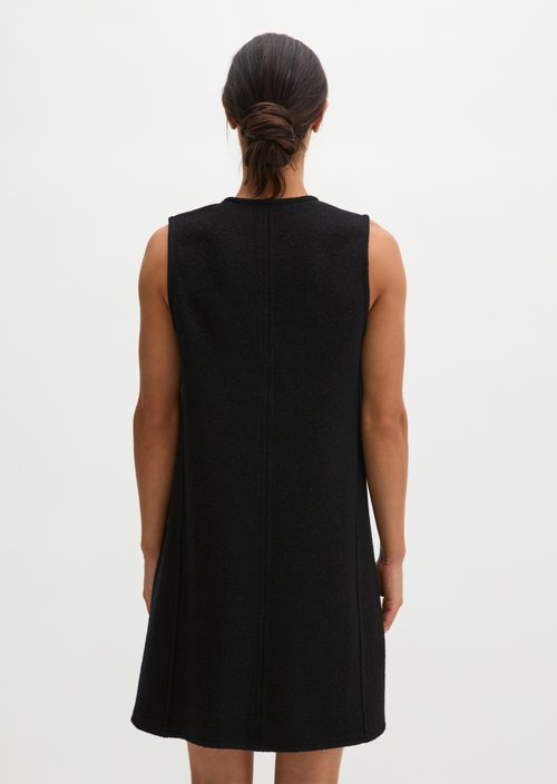 Relaxed-fit sleeveless mini dress — Black