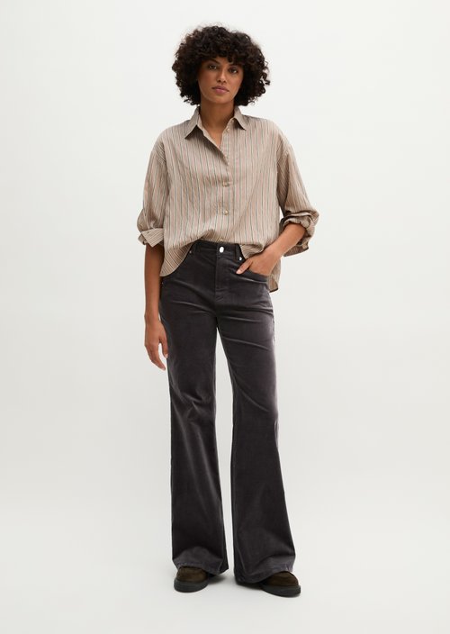 Bootcut cotton pants — Broken Graphite