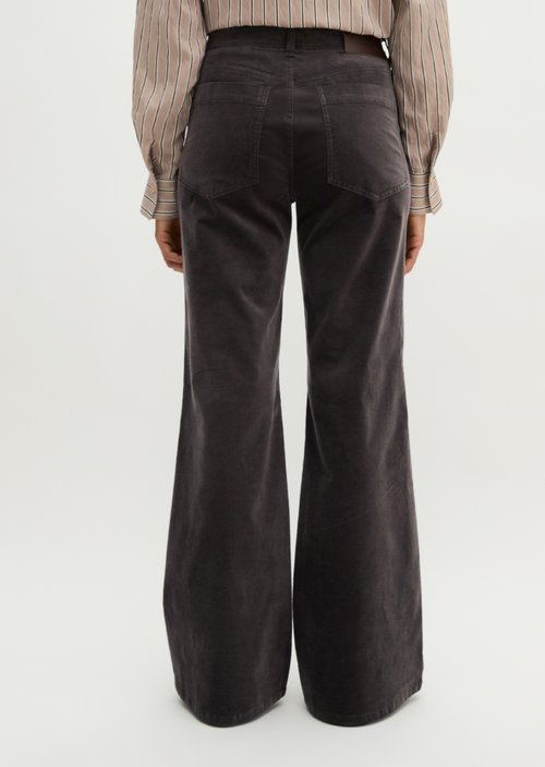 Bootcut cotton pants — Broken Graphite