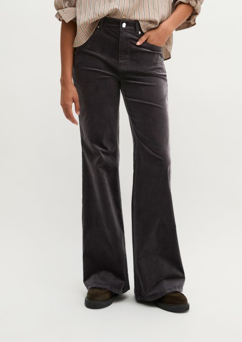 Bootcut cotton pants — Broken Graphite