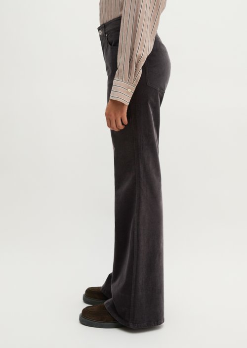 Bootcut cotton pants — Broken Graphite