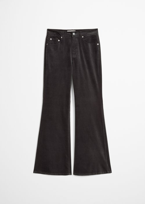 Bootcut cotton pants — Broken Graphite