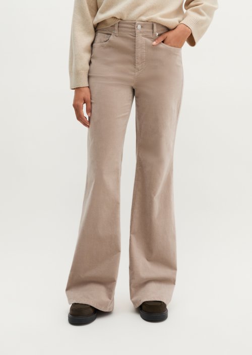 Bootcut cotton pants — Chalky Mauve