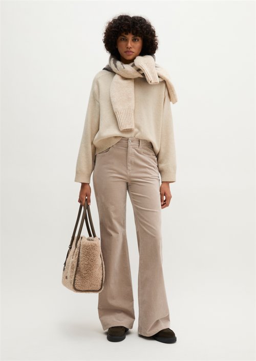 Bootcut cotton pants — Chalky Mauve