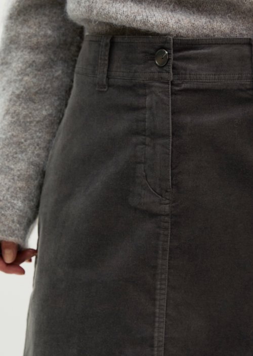Velvet Miniskirt — Broken Graphite