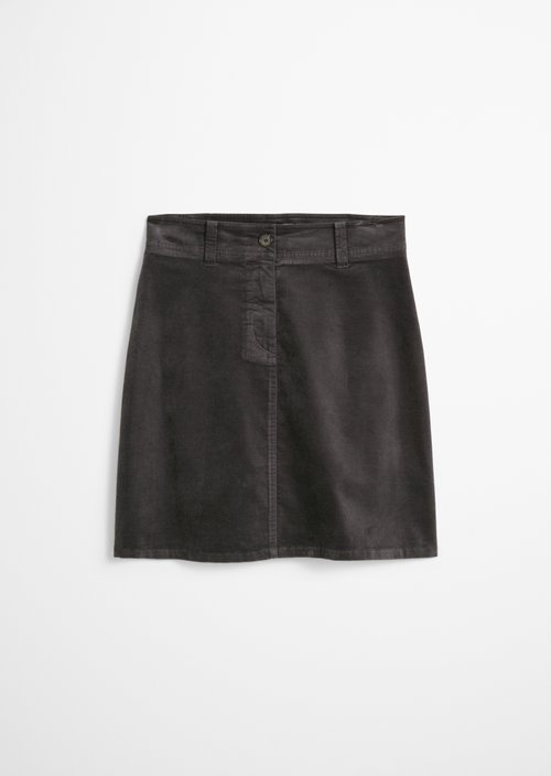 Velvet Miniskirt — Broken Graphite