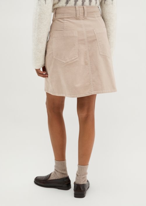 Velvet Miniskirt — Chalky Mauve