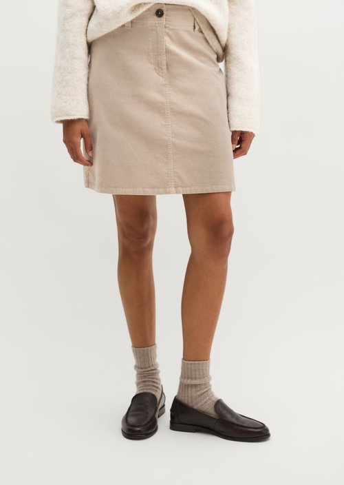 Velvet Miniskirt — Chalky Mauve