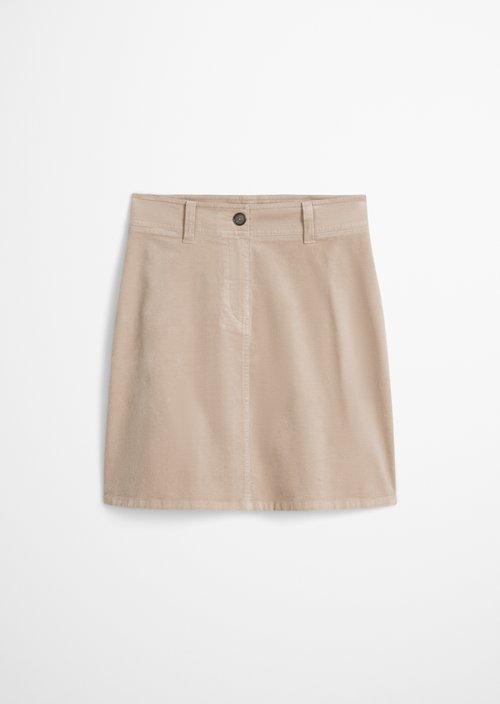 Velvet Miniskirt — Chalky Mauve