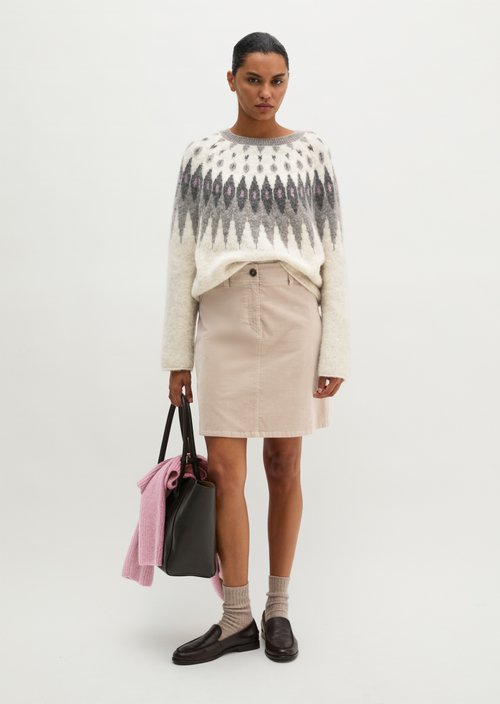 Velvet Miniskirt — Chalky Mauve