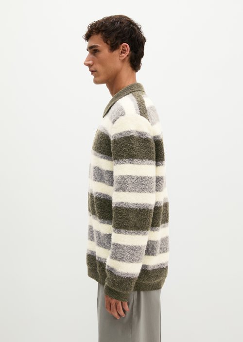 Relaxed Terry Cardigan — Medium Grey
