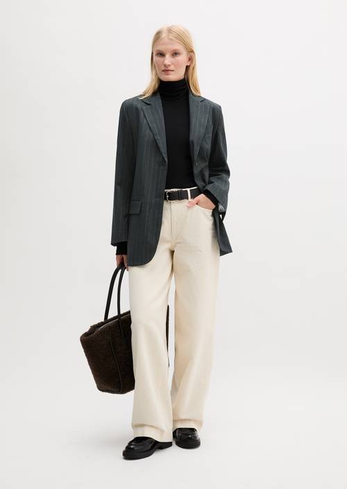 Nadelstreifen-Blazer regular Dark Grey in Frontalansicht