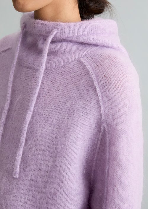Oversized Knit Hoodie — Lumi Lilac